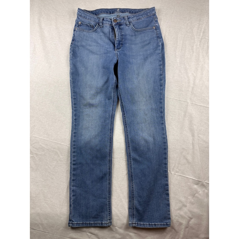 Lee Womens Straight Leg Jeans Medium Wash Blue Denim Classic Fit 5 Pocket 30x28